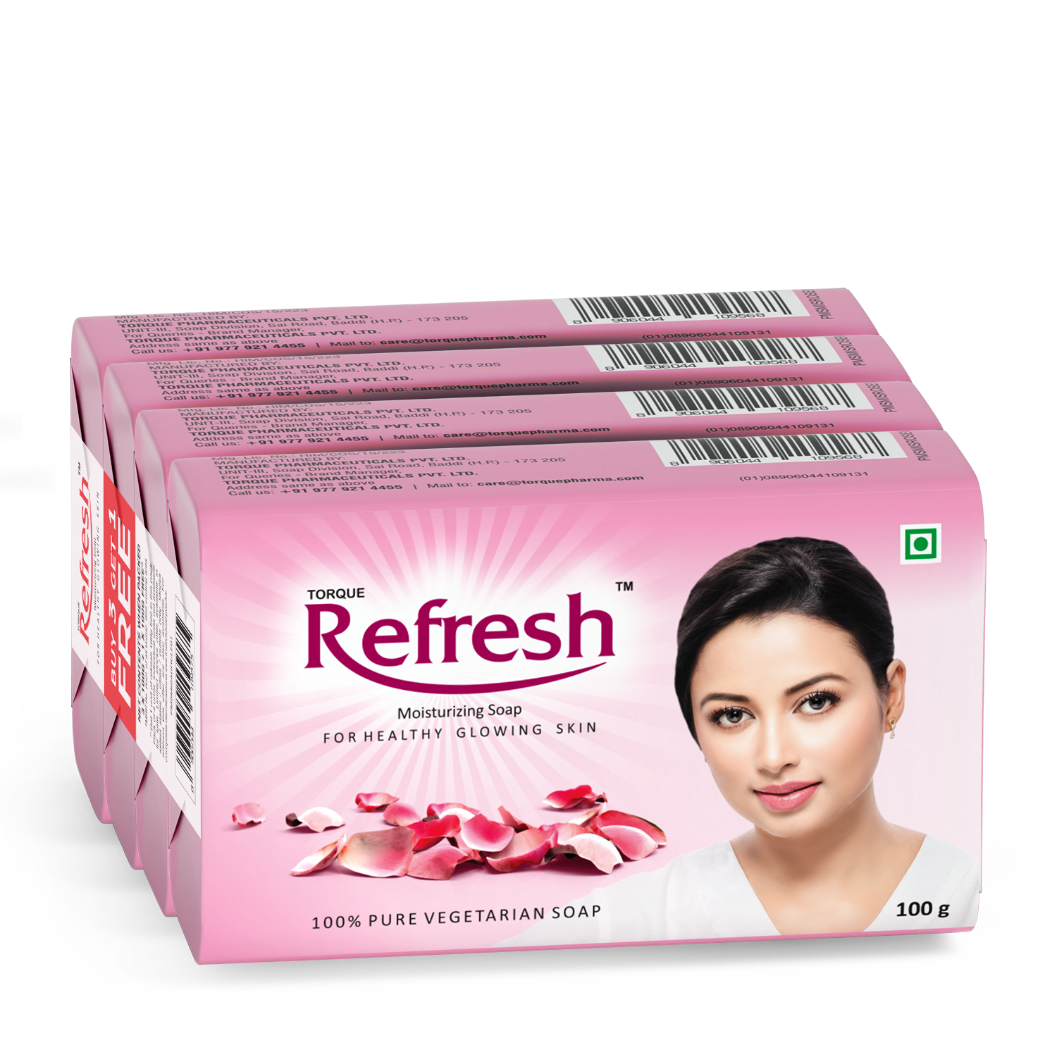 REFRESH SOAP ROSE 100GM(4 PACK)160X100GM